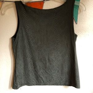 Cute vintage alligator print tank top